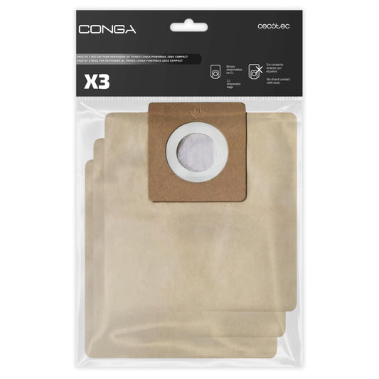 Pack de 3 bolsas para aspirador de trineo Conga PowerBag 2000 Compact